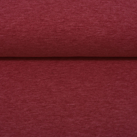 Jersey Stoff Vanessa Burgundy Meliert 1338