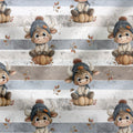 French Terry A Pumpkin Buffalo Dunkel Gestreift 3707 (Bio) VORBESTELLUNG