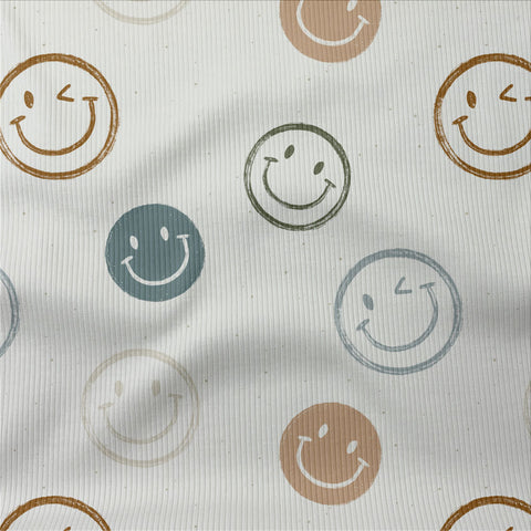 Rippjersey Always Smiling Weiß Neutral (Bio)