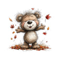 Bügelbild Autumn Fall Bear Medium