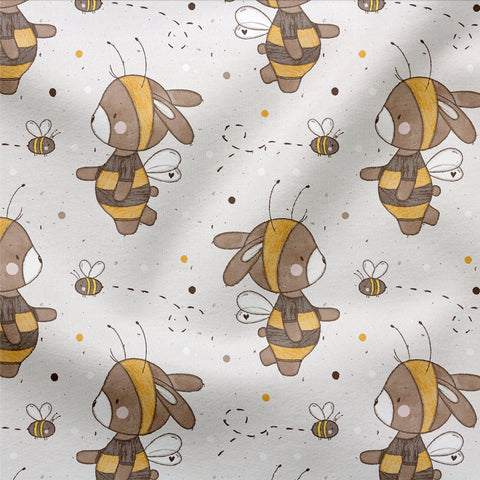 Jersey Stoff Bienenhase (Bio)