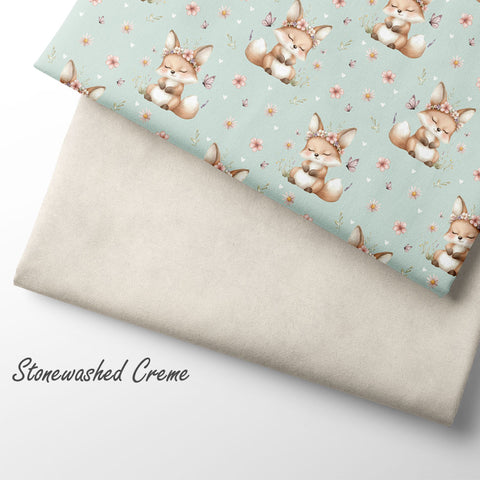 French Terry Stonewashed Creme (Bio) VORBESTELLUNG