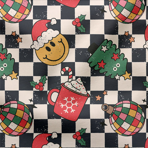 French Terry Chessboard Christmas 3003 (Bio) VORBESTELLUNG