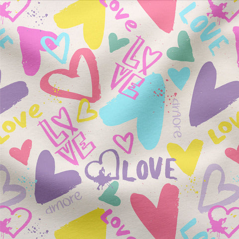 Jerseystoff Colourful Hearts (Bio)