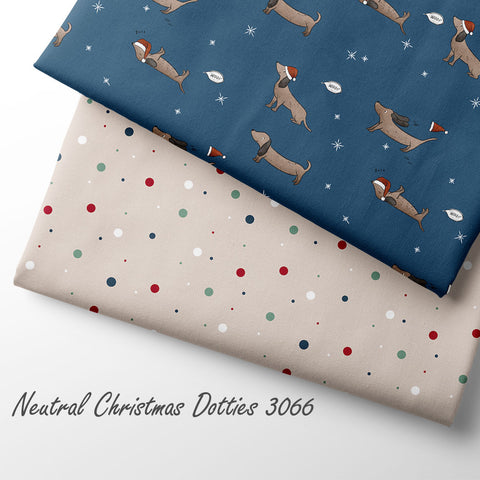 French Terry Dachshund Christmas Dunkelblau 3060 (Bio) VORBESTELLUNG