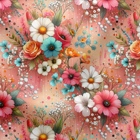 Jersey Stoff Dreamy Pink Flowers 2813 (Bio)
