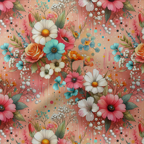 Rippjersey Dreamy Pink Flowers 2813 (Bio)