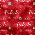 French Terry Fa La La Rot 3945 (Bio) VORBESTELLUNG Runde 3