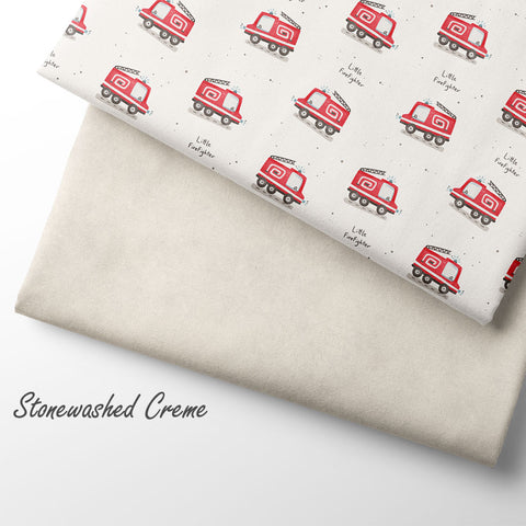 French Terry Stonewashed Creme (Bio) VORBESTELLUNG
