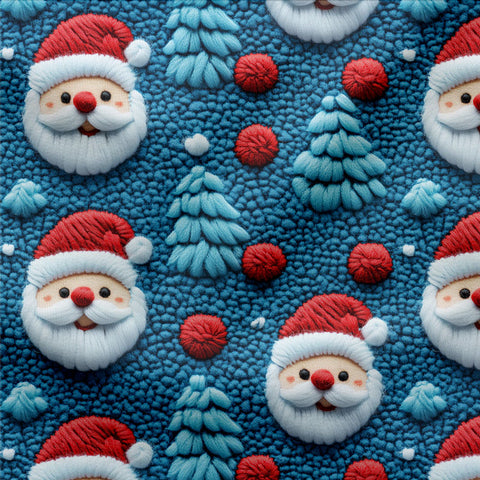 French Terry Forest Santa Knitted 3012 (Bio) VORBESTELLUNG