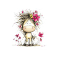 Bügelbild Fuzzly Flower Pony Maxi