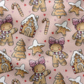 French Terry Gingerbread Village Rosa 3856 (Bio) VORBESTELLUNG