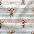 French Terry Happy Holiday Wishes Gestreift 3826 (Bio) VORBESTELLUNG