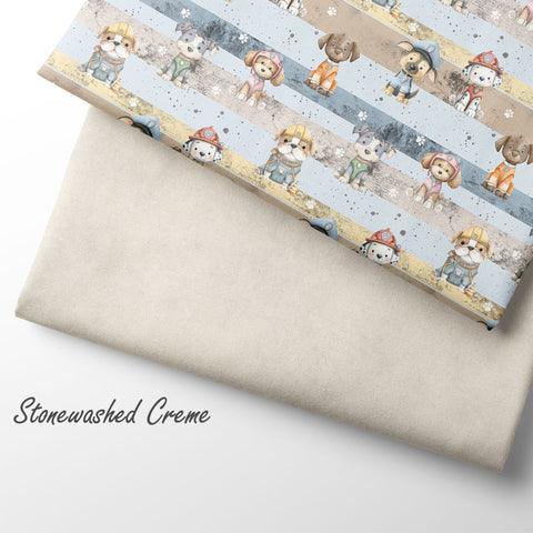 French Terry Stonewashed Creme (Bio) VORBESTELLUNG