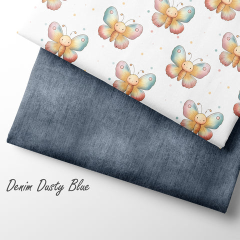 French Terry Denim Dusty Blue (Bio)