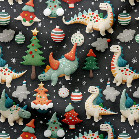 French Terry Knet Dinos 3020 (Bio) VORBESTELLUNG
