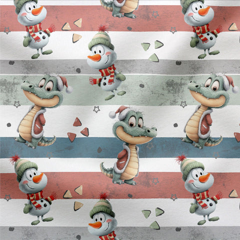 French Terry Krok and Frosty gestreift 3023 (Bio) VORBESTELLUNG
