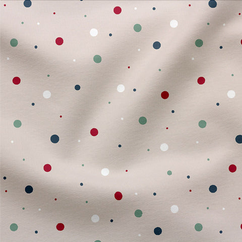 French Terry Neutral Christmas Dotties 3066 (Bio) VORBESTELLUNG