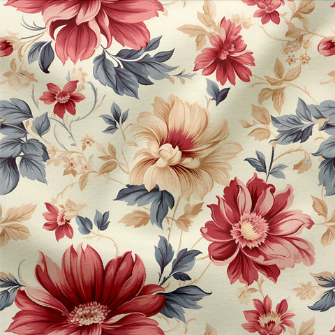 French Terry Red Blossom (Bio)