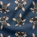 French Terry Spooky Cutie Blau 3746 (Bio) VORBESTELLUNG