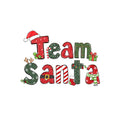 Bügelbild Team Santa Schriftzug Maxi