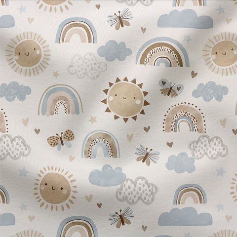 French Terry Three Seasons Blue (Bio)
