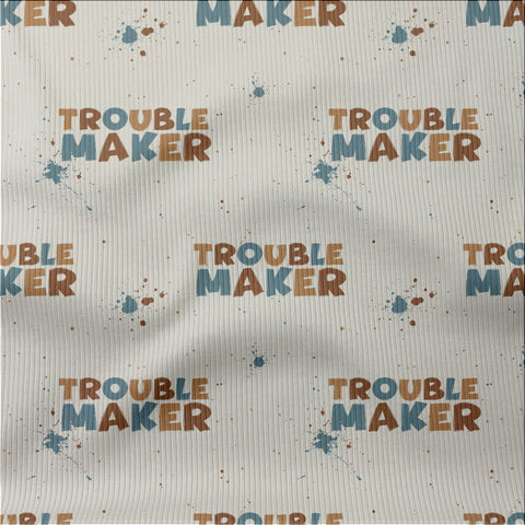 Rippjersey Troublemaker Ocker Blau Creme (Bio)