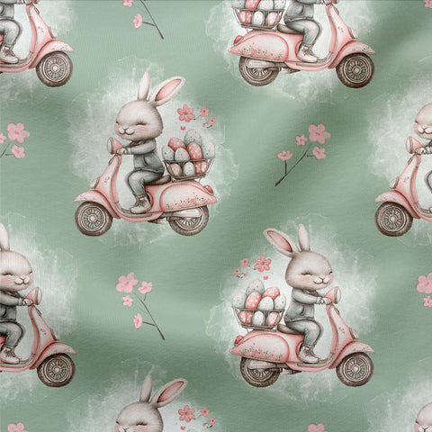 Jersey Stoff Vespa Hase (Bio) Rest 65 cm