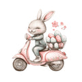 Glassticker Vespa Hase Größe M