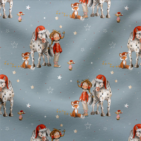 French Terry Weihnachtslotte 3043 (Bio) VORBESTELLUNG