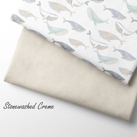 French Terry Stonewashed Creme (Bio) VORBESTELLUNG