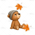 Bügelbild Autumn Mood Bear Medium