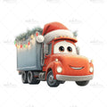 Bügelbild Christmas Roadworks LKW Medium
