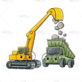 Bügelbild Construction Team Medium