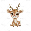 Bügelbild Kleines Rentier Medium