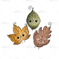 Bügelbild Nerdie Leaves Medium