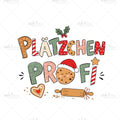 Bügelbild Plätzchen Profi Schriftzug Medium
