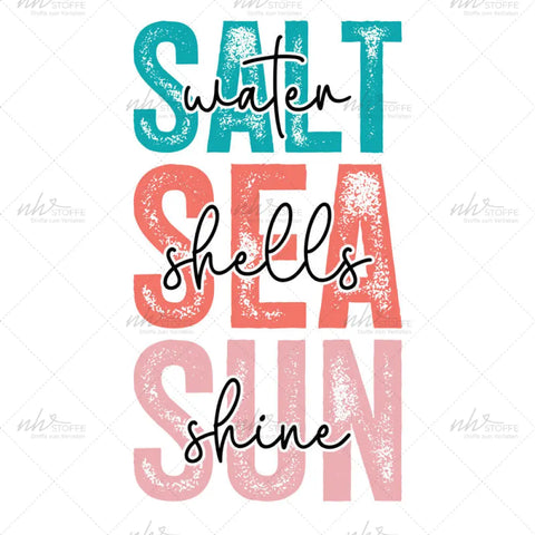 Bügelbild Saltwater Seashells and Sunshine MAXI PLUS