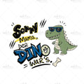Bügelbild Sorry Mama der Dino war´s Medium