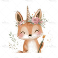 Bügelbild Sweet Foxi MAXI