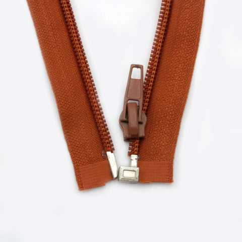 Reißverschluss Teilbar 40 cm Cognac