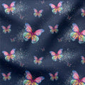Jerseystoff Colourful Butterflies Blau (Bio)