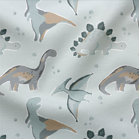 Jerseystoff Dinobande Mint