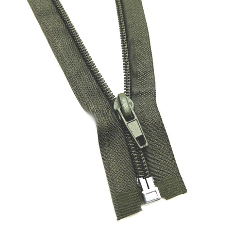 Reißverschluss Teilbar 35 cm Dunkles Khaki