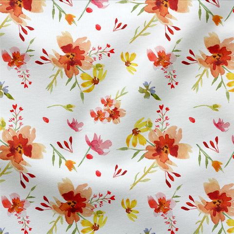Jerseystoff Digitaldruck Frühlingsblüten