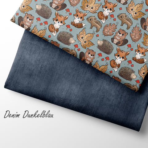 French Terry Denim Dunkelblau (Bio) VORBESTELLUNG