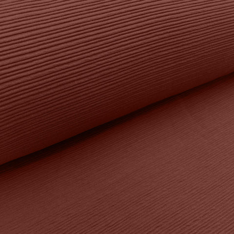 Ottoman Ripp Sweat Kastanienrot