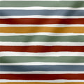 French Terry Mixed Stripes Red Blue Green Yellow (Bio)