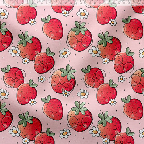 Jerseystoff Nerdie Strawberries KLEIN (Bio)