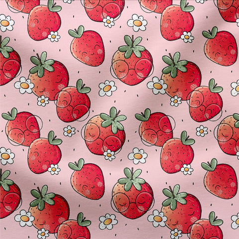 Jerseystoff Nerdie Strawberries KLEIN (Bio)